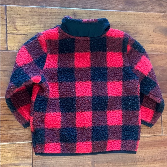 Old Navy Unisex Mock Neck Buffalo‎ Plaid Sherpa Jacket size 12-18 month boy girl - Picture 5 of 9